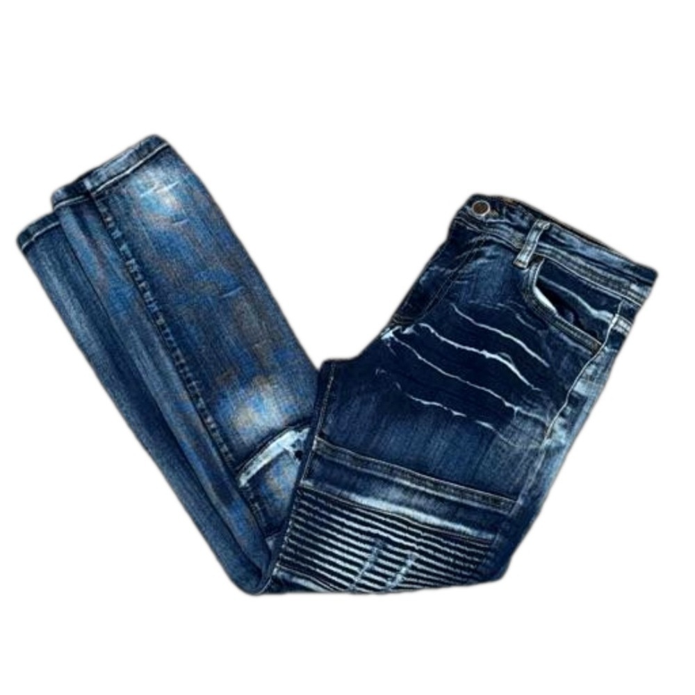 Arketype Distressed Shaded Skinny Denim Cotton Lycra Blue Jeans Women Size 12
